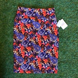 NWT!! LuLaRoe Floral & Paisley Chelsea Skirt, S